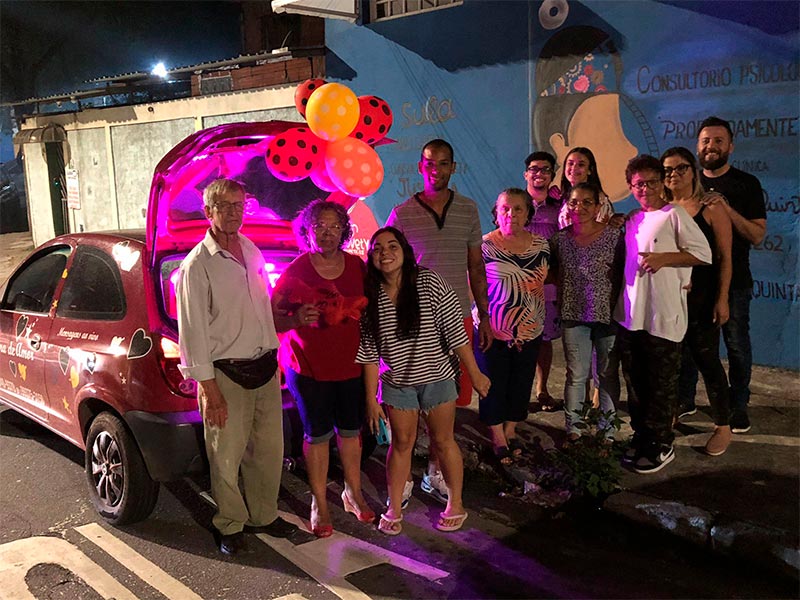 Carro de Mensagem em Osasco para o Aniversário de Dona Sueli